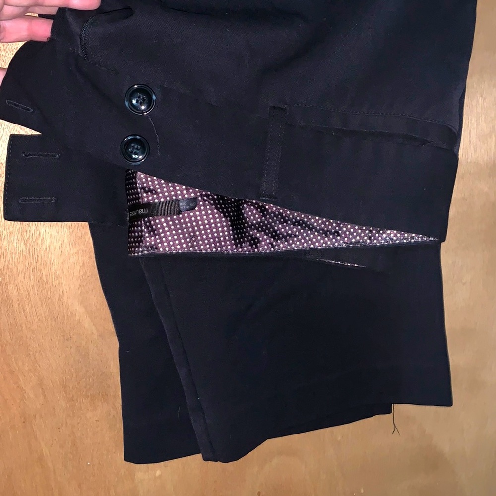 Knee length black dress capris